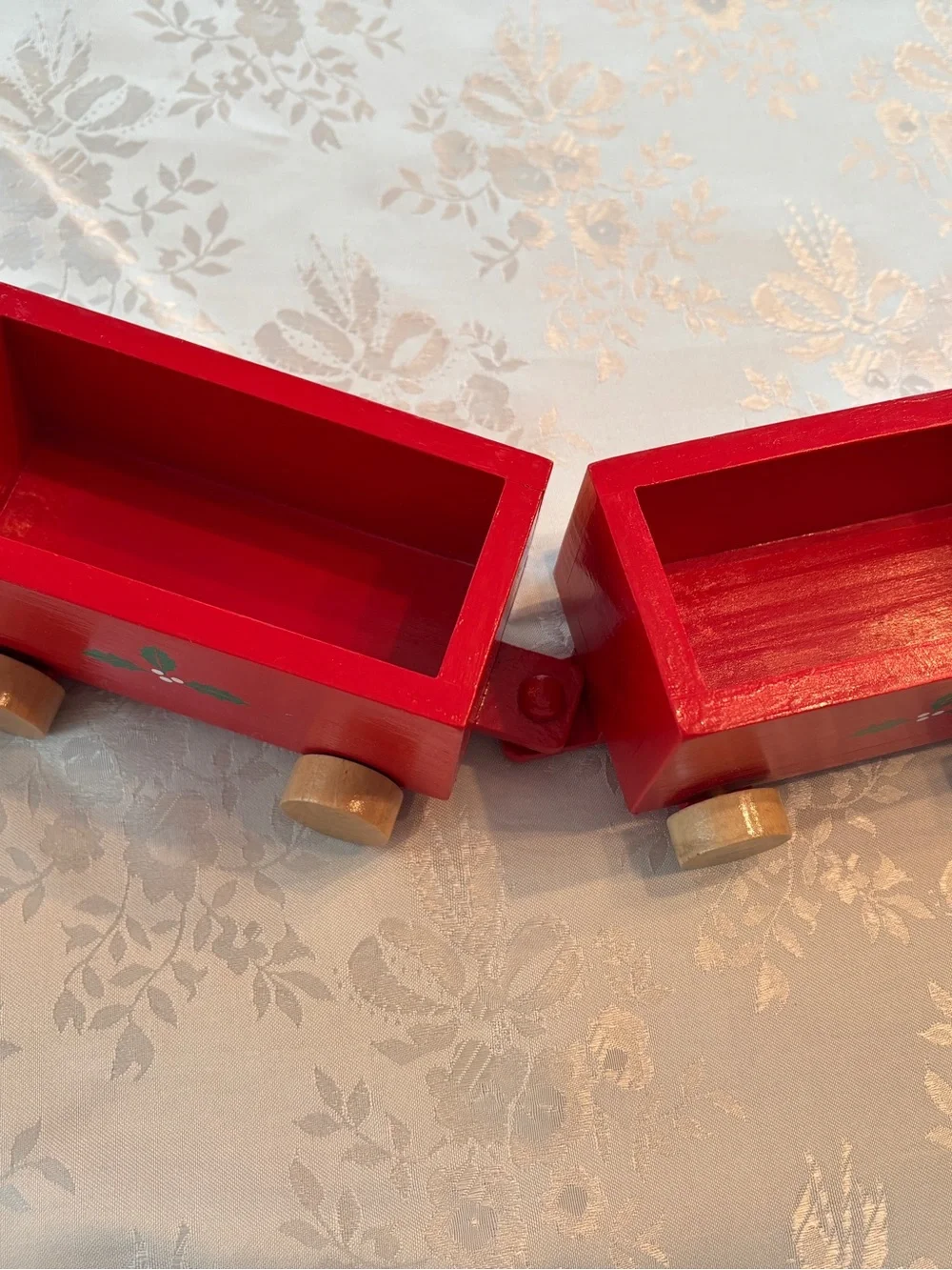Vtg Kurt S Adler Wooden Candy Train Santa Three Cars 26”